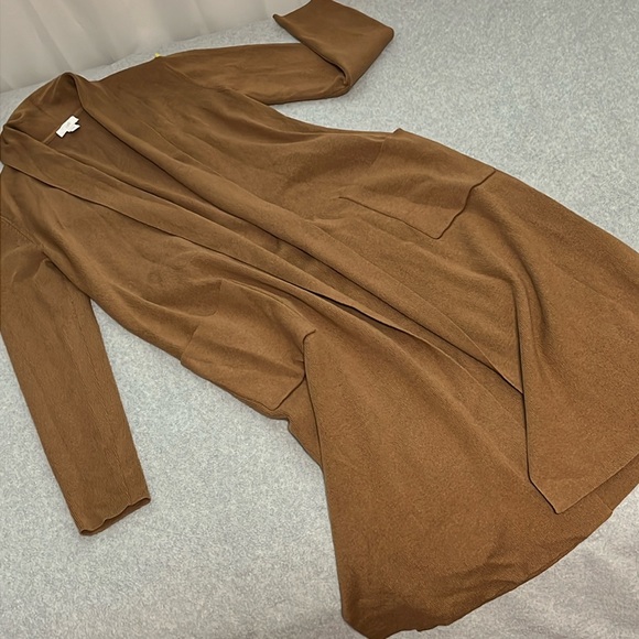 J. Jill Duster Cardigan Sweater Size XS Brown Long Capsule Minimalist Fall - Picture 2 of 9